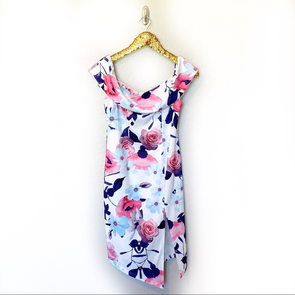 L'Atiste by Amy Floral Midi Bodycon Dress